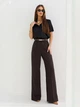Классическая шелковая рубашка с коротким рукавом олд мани ISSA PLUS 15708 3XL черная (issa2007682828869) - изображение 4