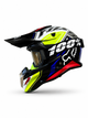 Шолом ендуро FOX Racing розмір XL з окулярами 100%, мотокросовий захисний шолом для ендуро, ATV, квадроцикла, пітбайка та бездоріжжя, чорно-біло-жовто-червоний спортивний дизайн з козирком і вентиляцією - зображення 1