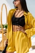 Жіночий літній костюм з турецького котону з шортами Seventeen L-XL Жовтий (2000000169668) - зображення 5