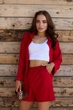 Жіночий літній костюм з турецького котону з шортами Seventeen L-XL Червоний (2000000169705) - изображение 3