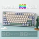 Механічна Бездротова Ігрова клавіатура AULA F75 з Hot-Swap White-Green - изображение 5