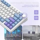 Ігрова Бездротова Механічна Клавітура Attack shark x85 White-purple - зображення 5