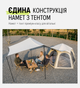 Палатка туристическая 5-8-местная с навесом 280*240*160 + навес семейный кемпинговая водонепроницаемая автоматическая установка - изображение 2