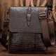 Сумка с тиснением под кожу крокодила Vintage 20039 Коричневая - изображение 2