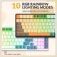 Професійна механічна ігрова клавіатура Mambasnake K3 100%, RGB, з цифровою панеллю, лінійні червоні перемикачі, 100 клавіш, металева панель, підходить для Mac. - зображення 8