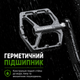 Педалі для велосипеда Rockbros K203 на промопідшипниках із шипами, легкі для MTB і міських велосипедів Чорний - зображення 6