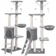 Игровой комплекс-дряпалка для кошек 138 см Bonro B-40 серый (42400589) - изображение 2