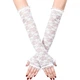 Мереживні довгі мітенки honey fashion accessories s/m/l білий (30к060) - зображення 2