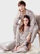 Пижамы парные шелковые Family Look серые комплект для двоих XXL (4620/4) - изображение 1