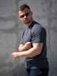 Мужская футболка из хлопка базовая Teamv Basic Графит 5XL - изображение 4