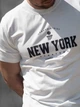 Мужская футболка повседневная из хлопка Teamv New York Белая 4XL - изображение 2