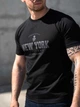 Мужская футболка повседневная из хлопка Teamv New York Черная S - изображение 2
