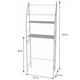 Полка стеллаж напольная над унитазом Toilet Rack 47 х 25 х 160 см (362 TO) - изображение 9