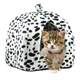 М’який будиночок-лежанка Pet Hut 40×35×35 см для котів і собак, Затишна хатинка для домашніх тварин, Тепле спальне місце для кошенят і цуценят для квартири та дому - зображення 2