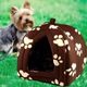 М’який будиночок-лежанка Pet Hut 40×35×35 см для котів і собак, Затишна хатинка для домашніх тварин, Тепле спальне місце для кошенят і цуценят для квартири та дому - зображення 3