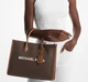 Сумка тоут Michael Kors Mirella Medium Signature Logo Tote Bag Brown - зображення 2