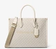 Сумка тоут Michael Kors Mirella Medium Signature Logo Tote Bag Vanilla - зображення 1
