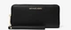 Кошелек Michael Kors Jet Set Travel Large Pebbled Leather Wristlet Black - изображение 1