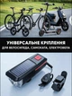 Фонарик на велосипед передний велосипедный фонарь велофара на аккумуляторе на руль на руль самоката мотоцикла черный + красный - изображение 7