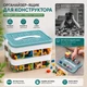 Органайзер-ящик для LEGO з ігровою кришкою, 2 рівні та 2 відсіками, контейнер для зберігання іграшок, конструктора, дрібних деталей (DE87K) - зображення 2