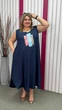 Сарафан льняний клешений Кароліна великого розміру 70-72 джинс (1922к-2) - зображення 8