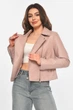 Куртка-косуха женская из экокожи розового цвета Fashion размер 42 (214059) - изображение 1
