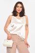 Майка женская однотонная белого цвета Fashion размер 44 (213569) - изображение 1