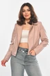 Куртка-косуха женская из экокожи розового цвета Fashion размер 40 (214060) - изображение 1