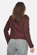 Куртка-косуха женская из экозамши бордового цвета Fashion размер 40-42 (214049) - изображение 3