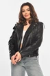 Куртка-косуха женская из экокожи черного цвета Fashion размер 40 (214062) - изображение 2