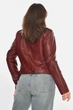 Куртка-косуха женская из экокожи бордового цвета Fashion размер 40 (214057) - изображение 3