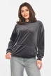 Худи женское велюр графитового цвета Fashion размер 44-48 (214448) - изображение 1