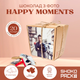 Шоколад з фото Happy Moments 20 плиток екстрачорного шоколаду 74 какао персоналізований подарунок з вашим фото на плитках і коробці унікальний солодкий презент день народження весілля Новий рік 14 лютого подарунок друзям родині - зображення 1
