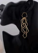 Серьги женские длинные геометрические фигуры Fashion Jewelry Золотистые 20463 - изображение 1