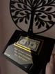 Подарунок картина з власним текстом і справжньою банкнотою 1 USD (А4 21х30см) - зображення 2