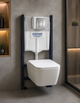 Інсталяція Grohe Rapid SL 38840000 (UA3873200A) з панеллю змиву Skate Cosmopolitan 38732000 + унітаз Devit Linea Rimless DLI30401111W Vortex Flush з сидінням Soft Close дюропласт - зображення 7