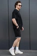 Чоловічі Легкі Трикотажні Шорти Without Coolmax TwoStripe 4XL Black - изображение 4