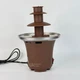 Шоколадный фонтан электрический Mini Chocolate Fondue Fountain 35W для дома и праздников, настольная фондюшница 3-ярусная для шоколада, фруктов и маршмеллоу, аппарат для шоколадного фондю и десертов с подогревом Коричневый, FT-10 - изображение 7