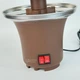 Шоколадный фонтан электрический Mini Chocolate Fondue Fountain 35W для дома и праздников, настольная фондюшница 3-ярусная для шоколада, фруктов и маршмеллоу, аппарат для шоколадного фондю и десертов с подогревом Коричневый, FT-10 - изображение 8