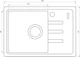 Кухонная мойка гранит GLOBUS LUX Mono 620х435 миндаль (000021058) - изображение 4