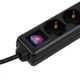 Подовжувач мережевий 6 розеток 3 метри 2E Power Extension 6 Type F 3m 16A Black - зображення 4