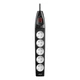 Удлинитель сетевой с фильтром 5 розеток 5 метров 2E Power Extension 5 Type F 5m 16A Filter Black - изображение 6