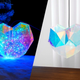 Голографический 3D-светильник Сердце 20 см мультицветная подсветка для романтического вечера RGB - изображение 3