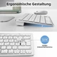 Комплект беспроводные клавиатура и мышка OMOTON Bluetooth для Mac QWERTZ серебристый - изображение 7
