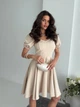 Жіноча міні сукня з коротким рукавом Uaclothes 42 Бежевий (like38112-185441349) - зображення 4