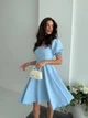Жіноча міні сукня з коротким рукавом Uaclothes 46 Блакитний (like38109-185411350) - изображение 4