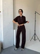 Жіночий прогулянковий костюм (футболка+штани) Uaclothes 42 Коричневий (like38123-185551360) - изображение 5