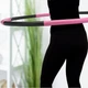 Обруч хулахуп складной массажный на 8 секций для фитнеса Hoola Hoop серо-розовый - изображение 7