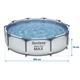 Каркасний басейн Bestway 56408 Steel Pro MAX 305x76 см з фільтр-насосом круглий сімейний басейн для дачі об'ємом 4678л для дорослих та дітей 3м для каркасні басейни дитячі металевий каркас 2025 року бествей - зображення 7