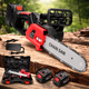 Акумуляторна ланцюгова пилка Electric SAW 16 дюймів у валізі + 2 акумулятори RED - зображення 1